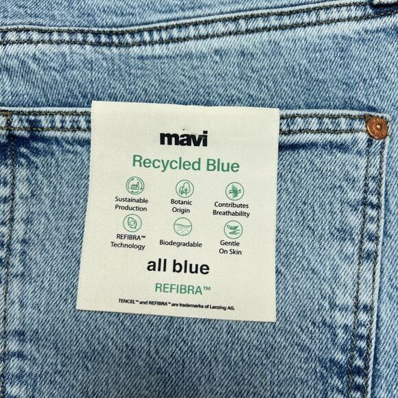 NEW MAVI High Rise Slim Boyfriend Jeans SIZE 26 x 31 Light Blue Recycled NWT - Picture 5 of 10